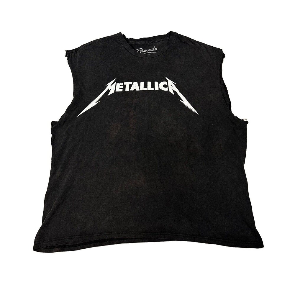 Bravado Metallica Shirt XXL Cutoff Sleeveless Distressed Heavy Metal Band Tank